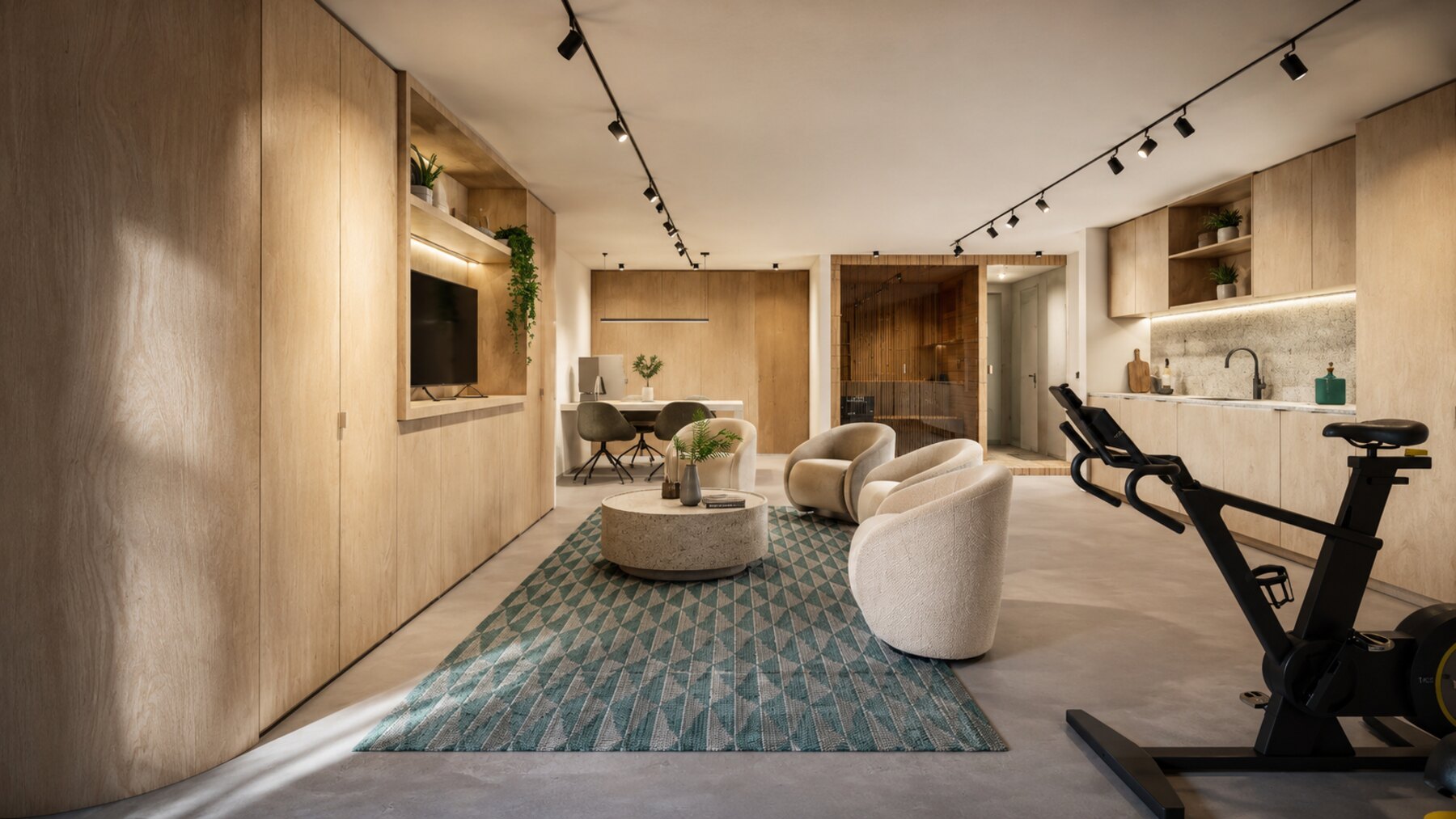 A. · Open-plan & wellness